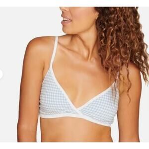 Andie Swim Blue Bikini Top The Cove